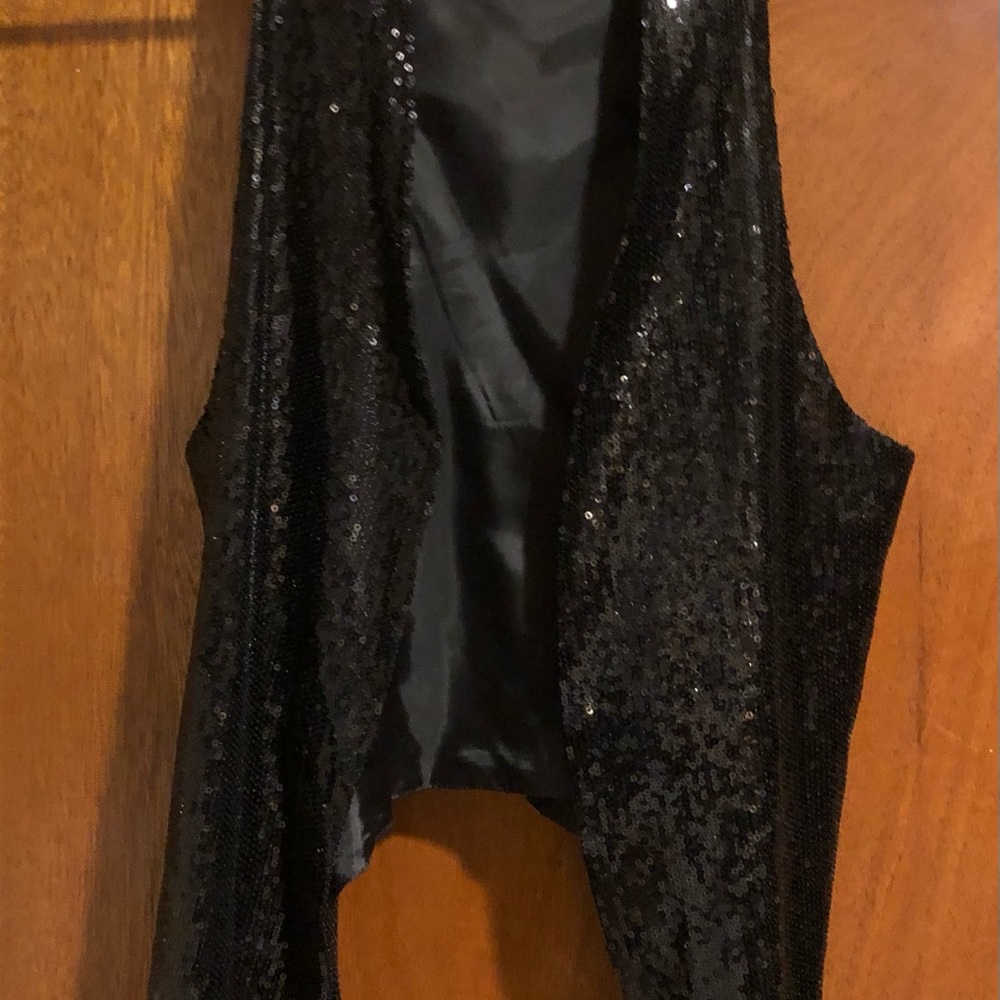Apostrophe Black Satin top vest
